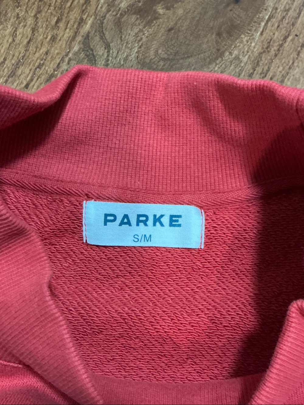 PARKE Varsity Mockneck Sweatshirt in Sail + Drift NEW - Picture 3 of 6